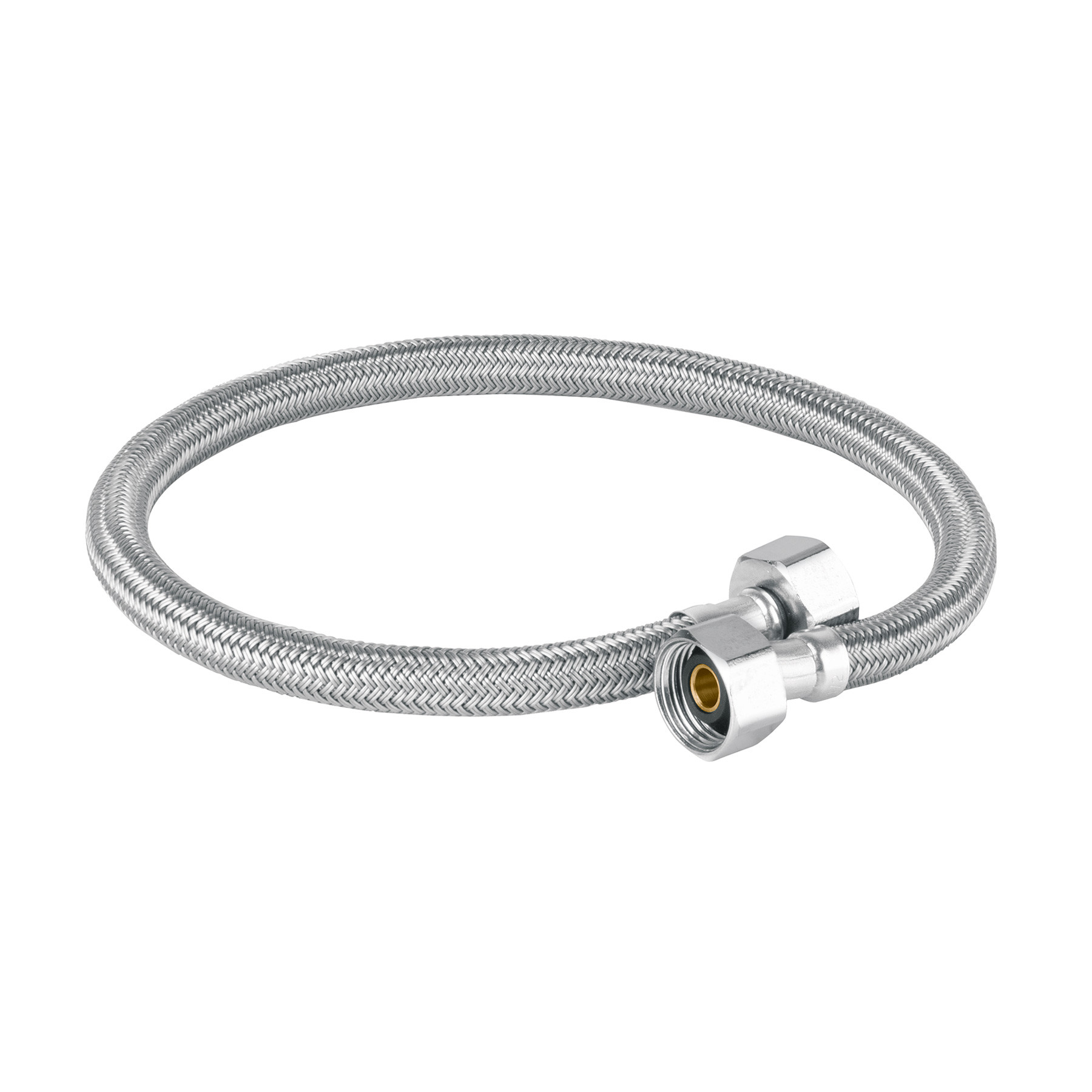 Manguera lavabo/fregadero, vinilo gris, 1/2" x 1/2", 55 cm