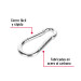 Bandola mosquetón de acero 3/16", FIERO