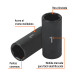 Dado largo impacto de 1", 6 puntas, cuadro 1/2", TRUPER