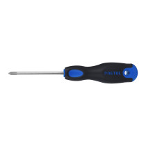 Desarmador de cruz 3/16" x 3" mango Comfort Grip, PRETUL