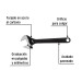 Llave ajustable (perico) 12" pavonada, PRETUL