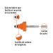 Broca para router, escalonada, 1-1/8", con balero, TRUPER