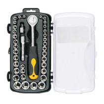 Juego de 39 herramientas 1/4" y 3/8" para mecánico, PRETUL