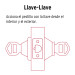 Cerrojo llave-llave negro, llave puntos, HERMEX