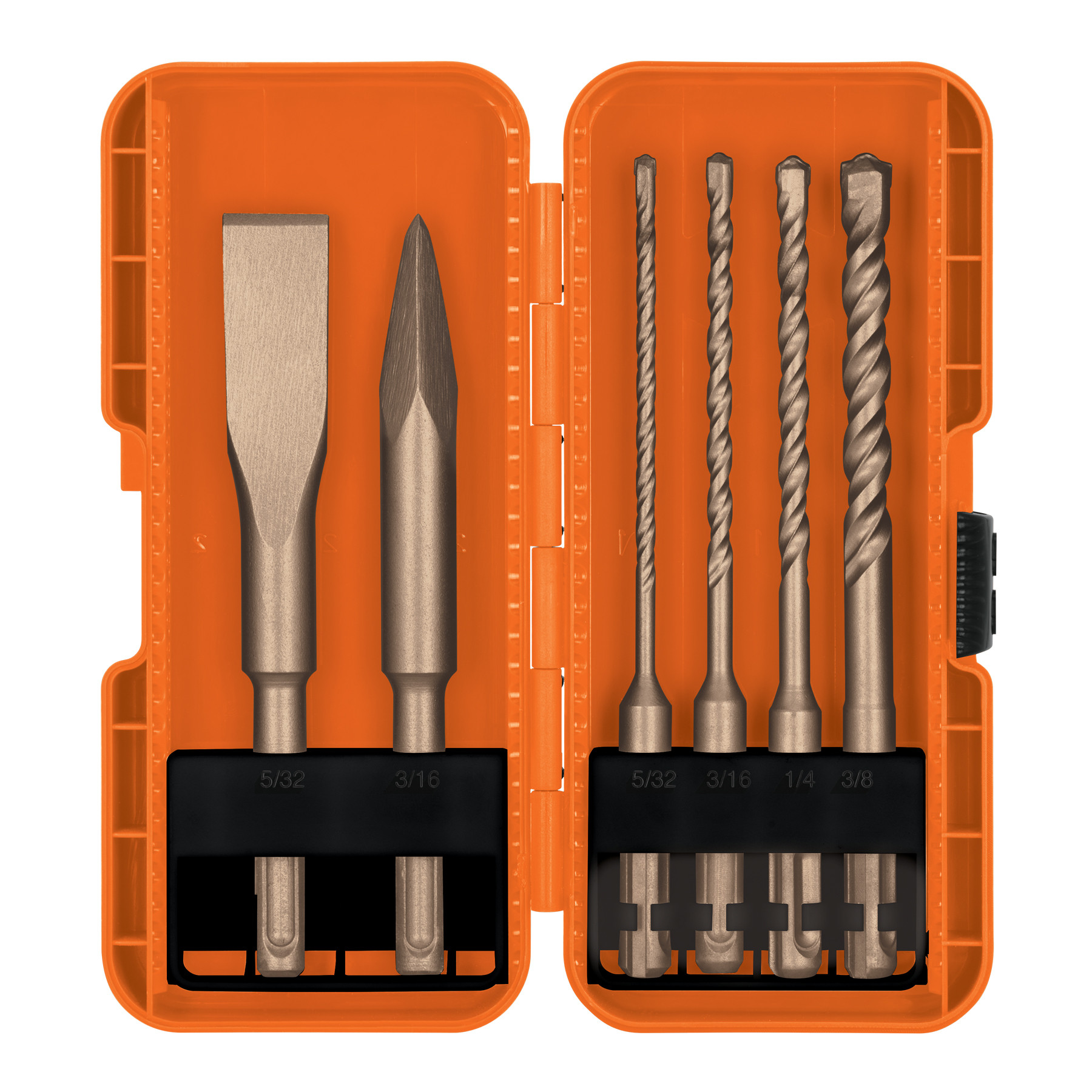 Juego de 6 brocas y cinceles SDS Plus en estuche, TRUPER
