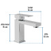 Monomando corto para lavabo, cromo, FOSET KUBO