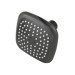 Regadera cuadrada de ABS 3-3/4" sin brazo, negro, BASIC