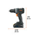 Taladro 1/2", 20V, 2 baterías 2Ah, MAX