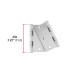 Bolsa 2 bisagras cuadradas 3-1/2" acero inox, cabeza plana