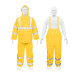 Conjunto impermeable doble capa amarillo con reflejante, CH