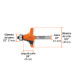 Broca para router, redondeado, 1-1/2" con balero, TRUPER