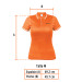 Playera polo performance para mujer, naranja, M, TRUPER