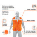 Chaleco brigadista reforzado, naranja, M, TRUPER EXPERT