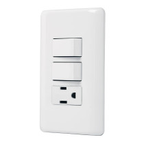 Placa armada con contacto y 2 interruptores sencillos, BASIC