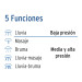 Regadera redonda 3-1/4", 5 funciones, sin brazo, FOSET AQUA