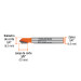 Broca para router, corte en "V", 1/4", TRUPER
