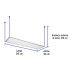 Panel LED 45W 6500K, 30x120 cm, empotrable/colgante, VOLTECK