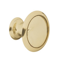 Perilla metálica estilo "Moderno", latón brillante, HERMEX