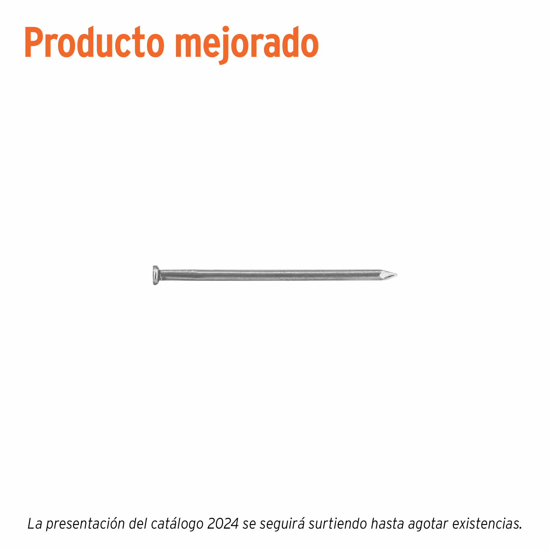 Kilo de clavo standard 2-1/2" con cabeza en caja de 10 kg