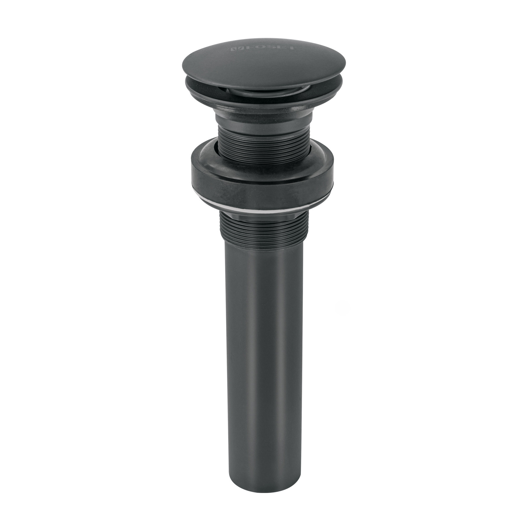 Contra para lavabo, sin rebosadero, tipo hongo, negro