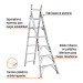 Escalera convertible, tipo ll, 13 escalones, TRUPER