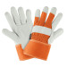 Guantes de piel de res y dorso de loneta, TRUPER