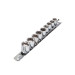 Juego de 9 dados cuadro 3/8" mm, PRETUL