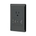 Placa armada negra contacto y 2 puertos USB 1.5 mód, Lisboa