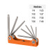 Juego de 8 llaves torx tipo navaja, cuerpo de lámina, TRUPER