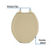 Asiento redondo ligero para WC, abierto, beige, BASIC