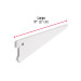 Ménsula plana blanca para cremallera doble, 27cm, FIERO