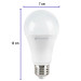 Pack 4 focos LED 14W (100W) A19, 6500K blanca fría, 1500 lm