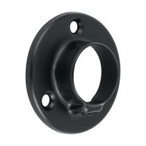 Brida negra para tubo redondo de closet, HERMEX