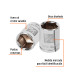 Dado de 11/16", 6 puntas, cuadro 3/8", TRUPER