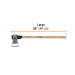 Hacha labor entera 3-1/2lb, mango de madera 36", TRUPER