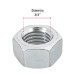 Bolsa con 15 tuercas 3/4" hexagonales de acero galvanizado