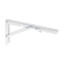 Ménsula plegable de acero blanca 6" x 12", FIERO