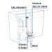 Válvula de descarga 2"para WC de 2piezas, cadena inox, FOSET