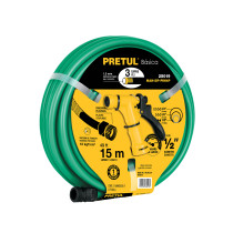 Combo manguera MAN-15X1/2P y pistola de riego PIM-4P, PRETUL