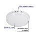 Luminario LED plafón18W 3000K, redondo, blanco, VOLTECK