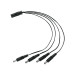 Cable Divisor de Energía tipo Pulpo 1 a 4 para CCTV, VOLTECK