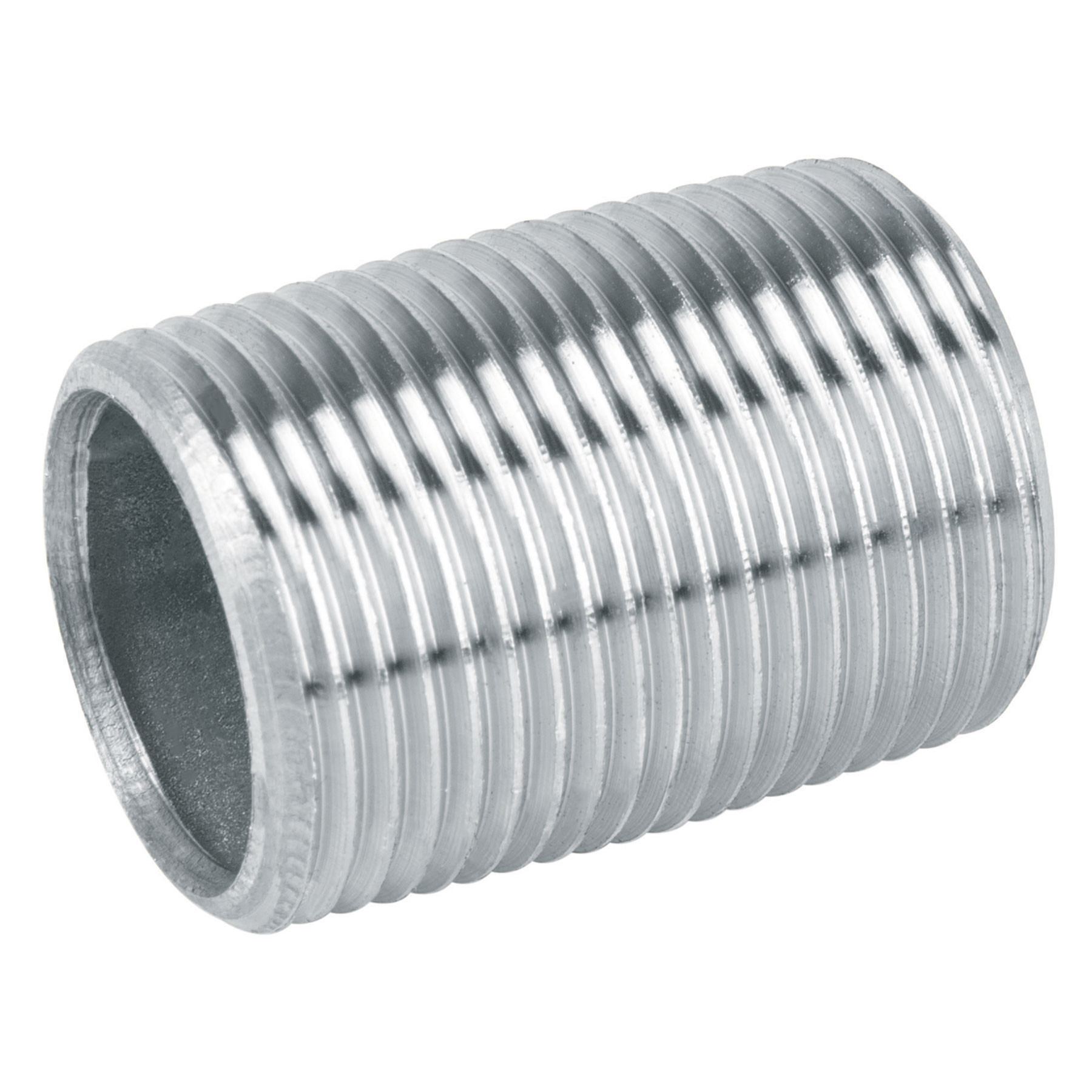 Niple de acero galvanizado 3/4" cuerda corrida, FOSET