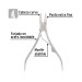 Alicate para pedicure 4-3/4", cabeza curva, extrafina,PRETUL
