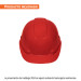 Casco de seguridad ventilado, ajuste de matraca, rojo