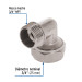 Codo 90° para PEALPE, 3/4", con rosca macho, FOSET
