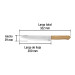 Cuchillo de chef 8" mango de madera, PRETUL
